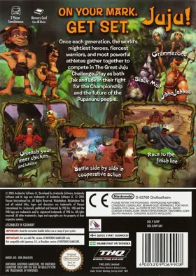 Nickelodeon Tak - The Great Juju Challenge box cover back